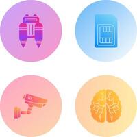 Jetpack and Sim Card Icon vector