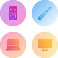 Cpu and Screw driver Icon vector