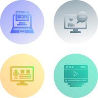 Webinar and Conversation Icon vector