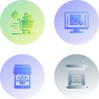 Happy Hour and Out of Stock Icon vector