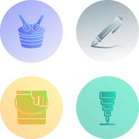 Drum and Pen Icon vector