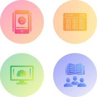 Smartphone and Online Course Icon vector