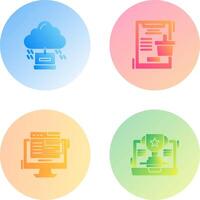 Cloud Computing and Online Shopping Icon vector