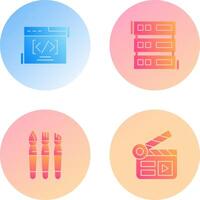 Web Coding ND Server Icon vector