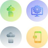 File Download and Monitor Icon vector