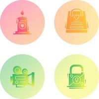 Candle and Gift Bag Icon vector