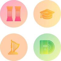 Column and Mortarboard Icon vector