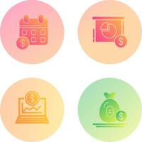 Calendar and Pie Chart Icon vector