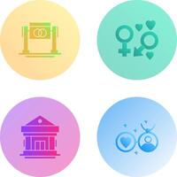 Wedding and Genders Icon vector