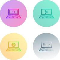 Internet and Play Music Icon vector