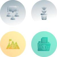 Growth and Money Icon vector