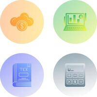 Cloud Computing and Bar Chart Icon vector