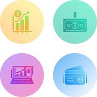 Chart Up and Money Down Icon vector