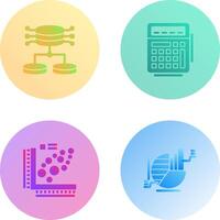 Structured Data and Calculator Icon vector