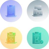Clipboard and List Folder Icon vector