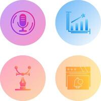 Microphone and Line Bars Icon vector