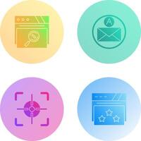 Magnifying Glass and Email Icon vector