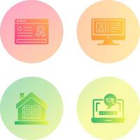 Online Certificate and Profile Icon vector