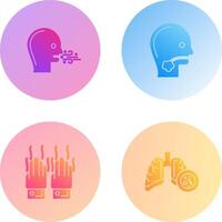 Bad Breath and Throat Cancer Icon vector