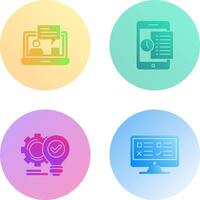 Coaching and Online Icon vector