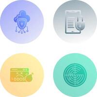 Data Protection and Smart Phone Icon vector