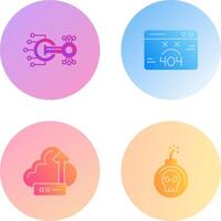 Encryption and 404 Error Icon vector