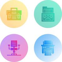 Briefcase and Folder Icon vector