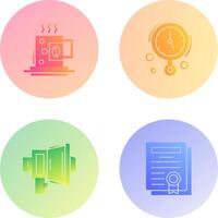 Coffee Cup and Wall Clock Icon vector