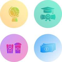 Globe and Graduation Icon vector