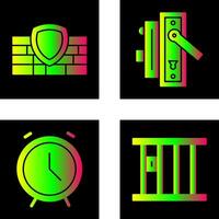 Firewall and Door Handle Icon vector