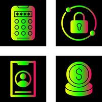 Pin Code and Pad Lock Icon vector