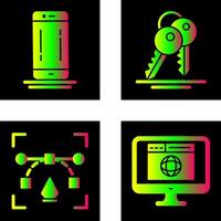 Mobile and key Icon vector