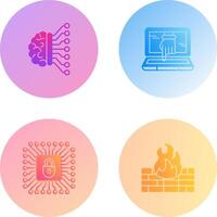 Machine Learning and Hacking Icon vector