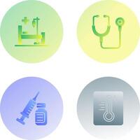 Stethoscope and Hospital Icon vector