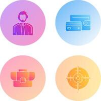 Customer Support and Wallet Icon vector