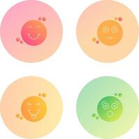 Smile and Neutral Icon vector