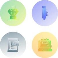 Diamond and Tie Icon vector