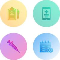 Medical Record and Medical App Icon vector