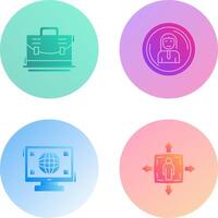 Briefcase and User Icon vector