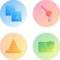 Combine and Key Icon vector