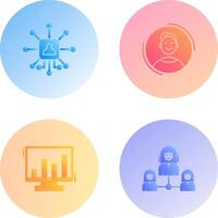 Networking and User Icon vector