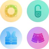 Life Preserver and Do Not Disturb Icon vector