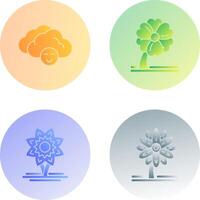 Cloudy and Clover Icon vector