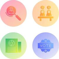 Magnifier and Meeting Icon vector
