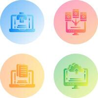 Print and Computer Icon vector