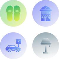 Slippers and Hotel Icon vector