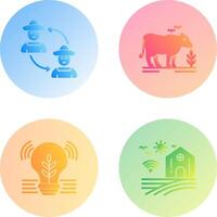 Connect and Cattle Icon vector