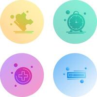 Puzzle and Stop Watch Icon vector