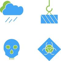 rain and heavy machinery Icon vector