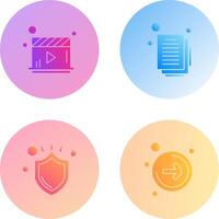 Player and Document Icon vector